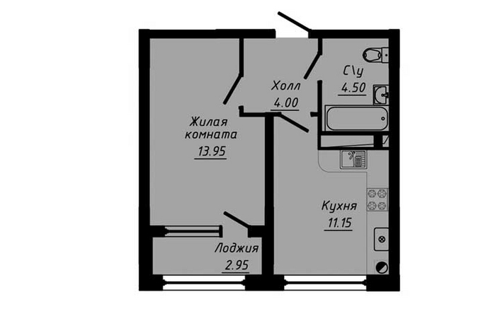 Однокомнатная квартира